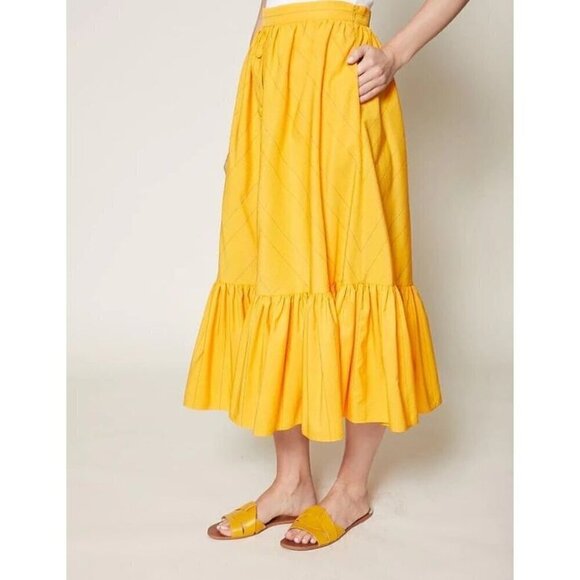 Sachin & Babi Reece Skirt in Mango orange colorful vibrant full skirt size 10 - Picture 2 of 12